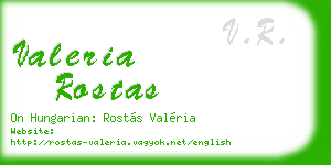 valeria rostas business card