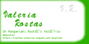 valeria rostas business card